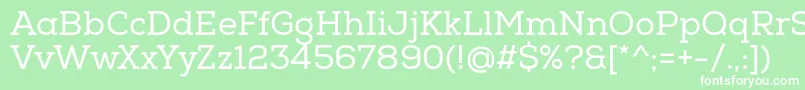 NexaSlabRegular Font – White Fonts on Green Background