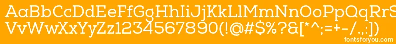 NexaSlabRegular Font – White Fonts on Orange Background