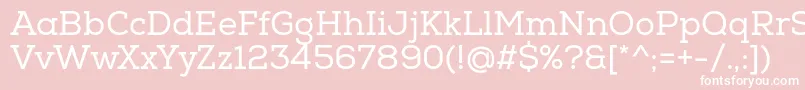 NexaSlabRegular-Schriftart – Weiße Schriften auf rosa Hintergrund