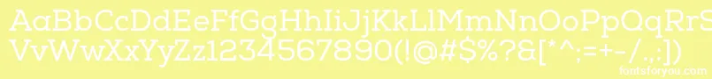 NexaSlabRegular Font – White Fonts on Yellow Background