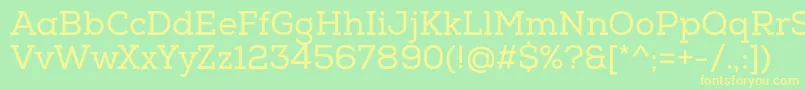 NexaSlabRegular Font – Yellow Fonts on Green Background