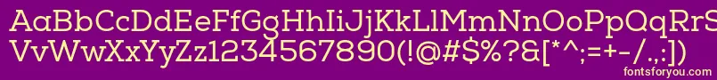 Шрифт NexaSlabRegular – жёлтые шрифты на фиолетовом фоне