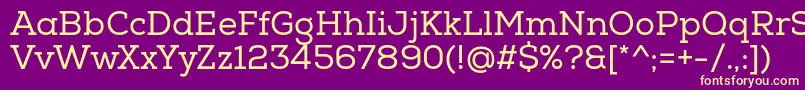 NexaSlabRegular Font – Yellow Fonts on Purple Background