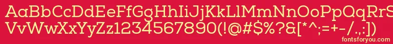 NexaSlabRegular Font – Yellow Fonts on Red Background