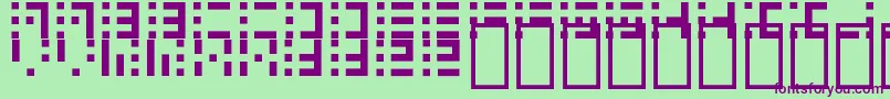 Speakerbox Font – Purple Fonts on Green Background