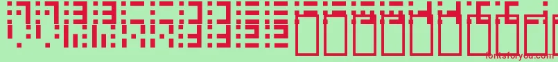 Speakerbox Font – Red Fonts on Green Background