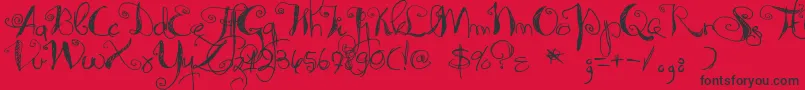 SyphonSpritz Font – Black Fonts on Red Background