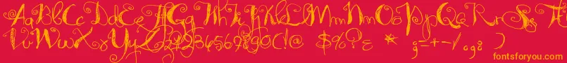 SyphonSpritz Font – Orange Fonts on Red Background