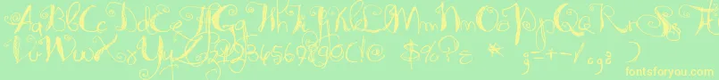 SyphonSpritz Font – Yellow Fonts on Green Background