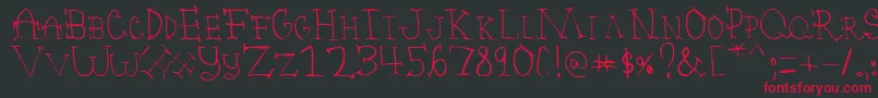 Poornate Font – Red Fonts on Black Background