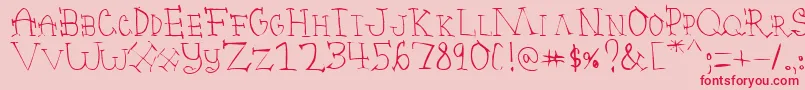 Poornate Font – Red Fonts on Pink Background