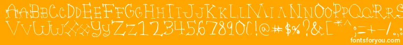 Poornate Font – White Fonts on Orange Background