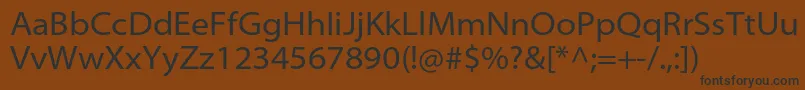 Шрифт MyriadproSemiext – чёрные шрифты на коричневом фоне
