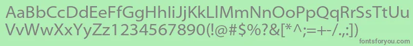 Шрифт MyriadproSemiext – серые шрифты на зелёном фоне