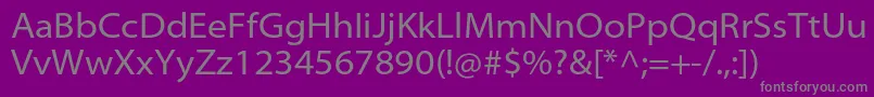 Шрифт MyriadproSemiext – серые шрифты на фиолетовом фоне