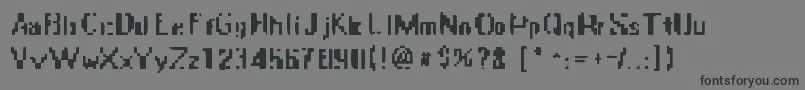 フォントApocalypseFax – 黒い文字の灰色の背景