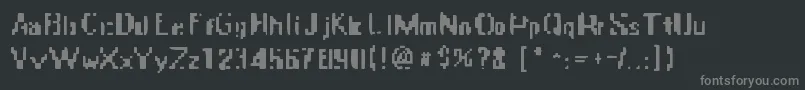 Czcionka ApocalypseFax – szare czcionki na czarnym tle