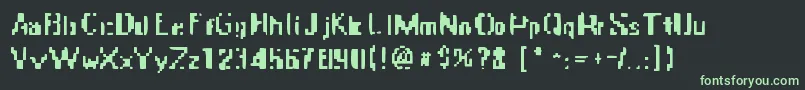 Czcionka ApocalypseFax – zielone czcionki na czarnym tle