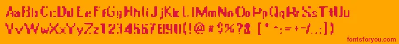 Weitere Informationen zur ApocalypseFax-Schriftart ApocalypseFax-Schriftart – Rote Schriften auf orangefarbenem Hintergrund