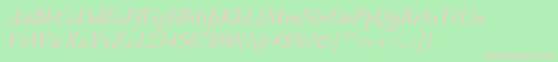 More about GaramondpremrproMeditsubh Font GaramondpremrproMeditsubh Font – Pink Fonts on Green Background