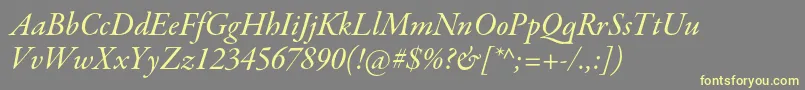 More about GaramondpremrproMeditsubh Font GaramondpremrproMeditsubh Font – Yellow Fonts on Gray Background