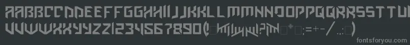 Amazoostrovfine Font – Gray Fonts on Black Background