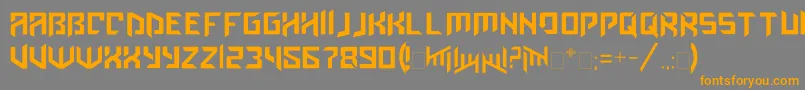 Amazoostrovfine Font – Orange Fonts on Gray Background