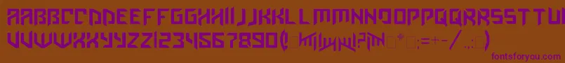 Amazoostrovfine Font – Purple Fonts on Brown Background