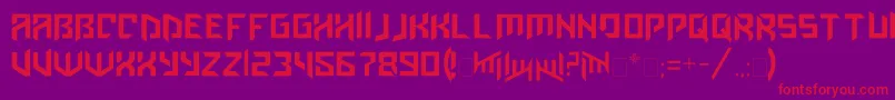 Amazoostrovfine Font – Red Fonts on Purple Background