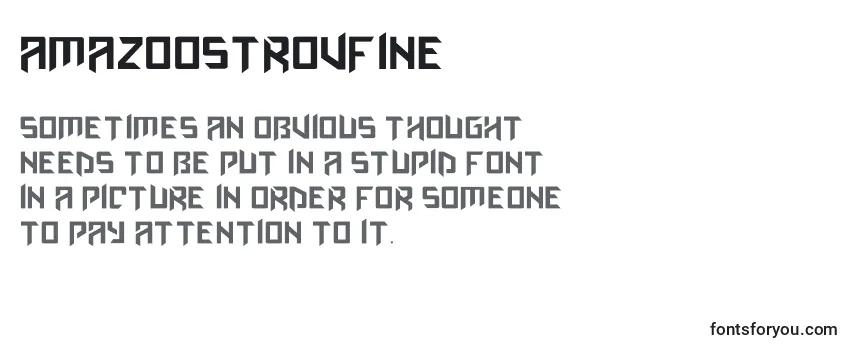 Review of the Amazoostrovfine Font