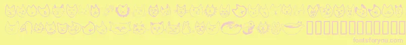 Linusface Font – Pink Fonts on Yellow Background