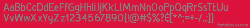 DeLuxeBold Font – Gray Fonts on Red Background