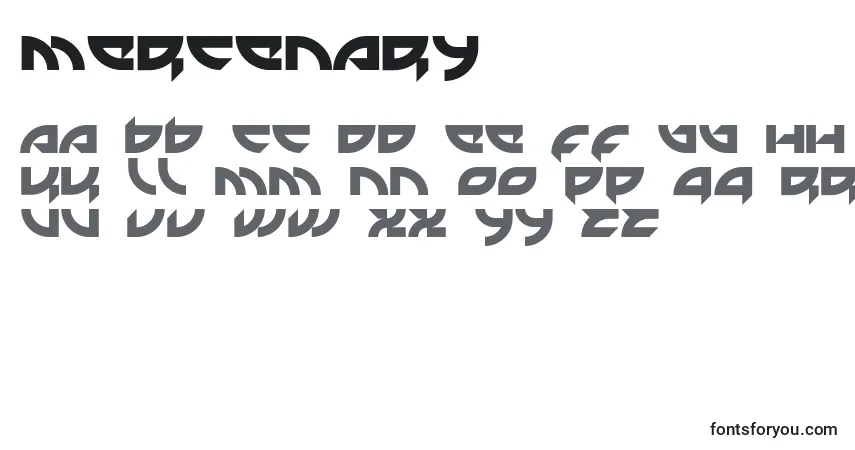 Schriftart Mercenary – Alphabet, Zahlen, spezielle Symbole