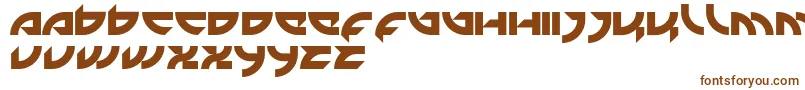 フォントMercenary – 白い背景に茶色のフォント