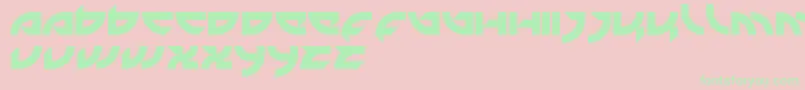 Mercenary Font – Green Fonts on Pink Background