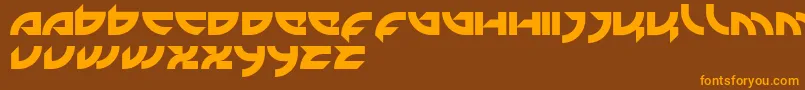 Mercenary Font – Orange Fonts on Brown Background