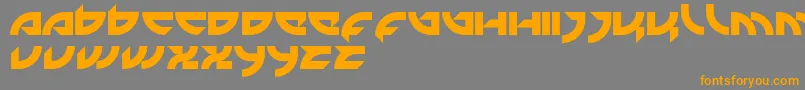 Mercenary Font – Orange Fonts on Gray Background