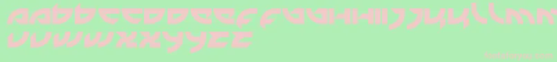 Mercenary Font – Pink Fonts on Green Background