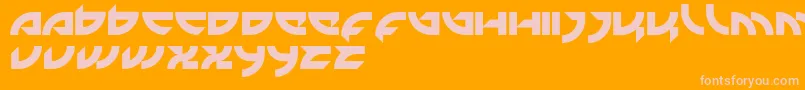 Mercenary Font – Pink Fonts on Orange Background