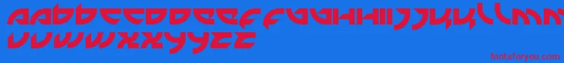 Mercenary Font – Red Fonts on Blue Background