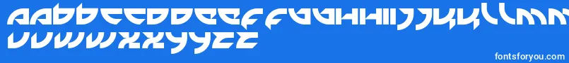 Mercenary Font – White Fonts on Blue Background