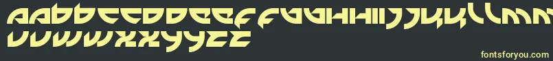 Mercenary-Schriftart – Gelbe Schriften auf schwarzem Hintergrund