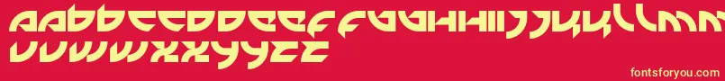 Mercenary Font – Yellow Fonts on Red Background