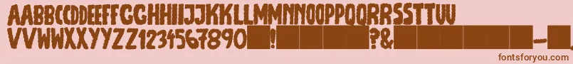 JmhEscamasFill Font – Brown Fonts on Pink Background