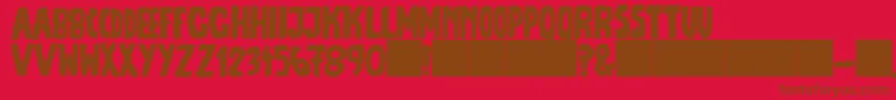 Шрифт JmhEscamasFill – коричневые шрифты на красном фоне