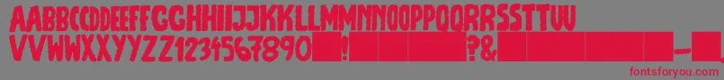 JmhEscamasFill-Schriftart – Rote Schriften auf grauem Hintergrund