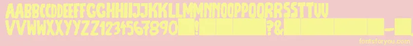 Police JmhEscamasFill – polices jaunes sur fond rose