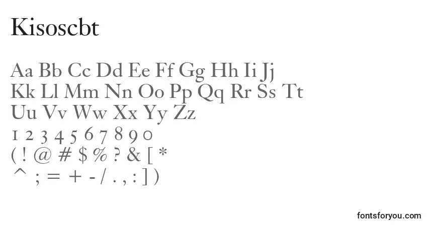 Kisoscbt-fontti – aakkoset, numerot, erikoismerkit