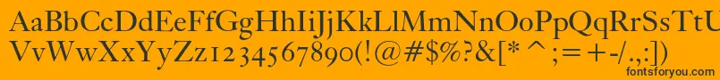 Kisoscbt Font – Black Fonts on Orange Background