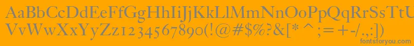 Kisoscbt Font – Gray Fonts on Orange Background